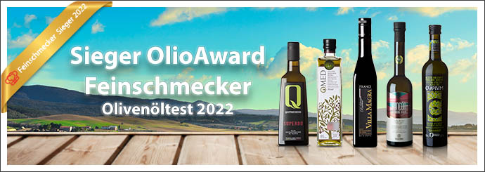 Feinschmecker Testsieger Olivenöltest Olio Award 2022