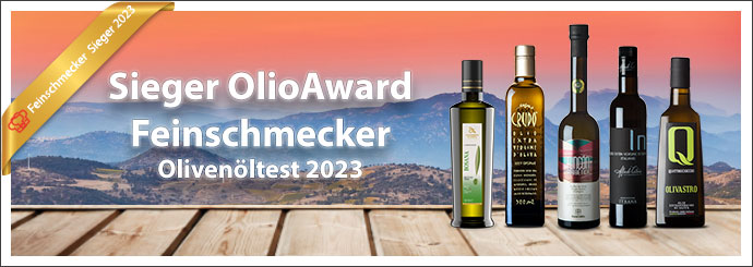 Feinschmecker Testsieger Olivenöltest Olio Award 2023