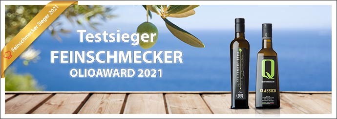 Feinschmecker Testsieger Olivenöltest Olio Award 2021